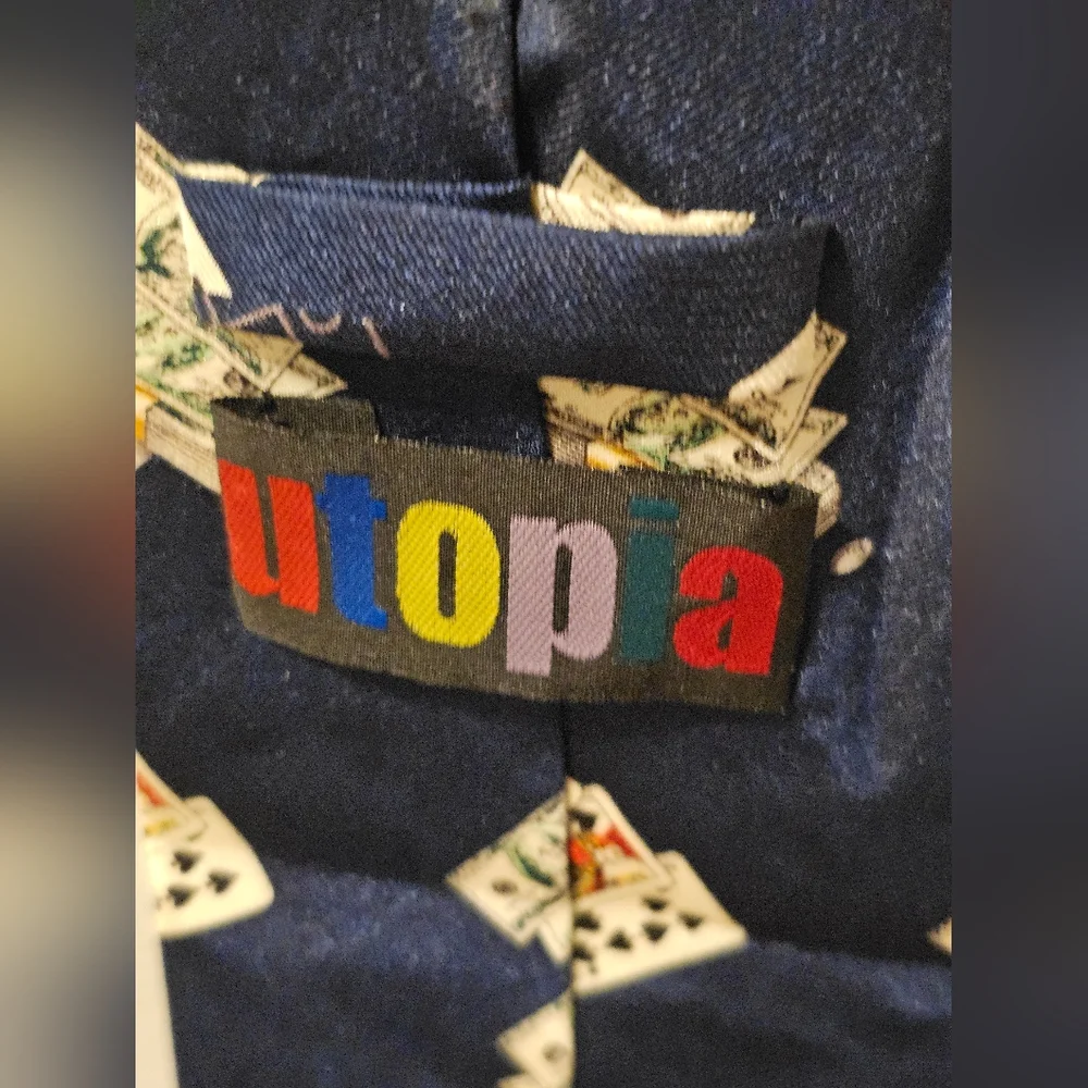 Men's‎ Utopia Handmade Tie Playing Cards, Chips, Horse & Dice L57